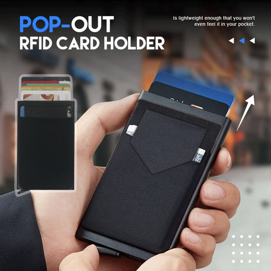 Pop Out Rfid Card Holder Wallet