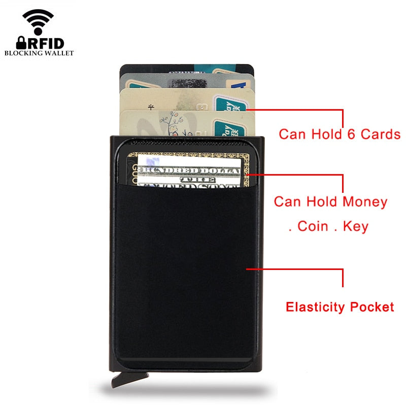 Pop Out Rfid Card Holder Wallet