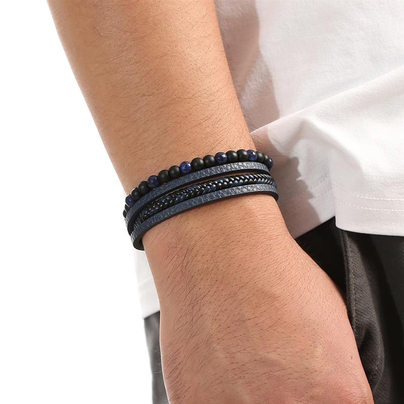 Beaded Multi Layer Leather Bracelet