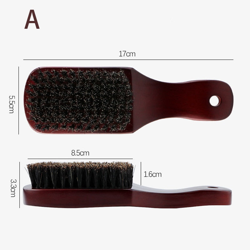 Wood Handle Boar Bristle Hairdressing Brush